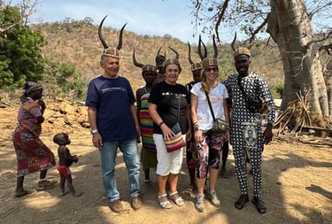 Tourists Visiting the Traditional Koutammakou Village in Togo