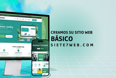 Creamos su sitio web básico | siete7web.com