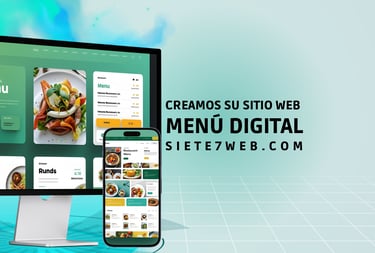 Creamos su sitio web menú digital | siete7web.com