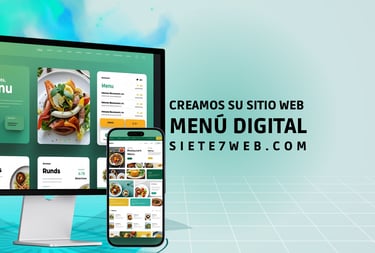 Creamos su sitio web menú digital | siete7web.com