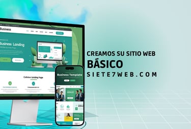 Creamos su sitio web básico | siete7web.com
