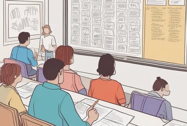 A student reviewing psychology materials on a laptop in a bright room.