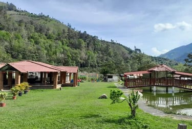 finca  y restaurante con lagos para pesca deportiva ubicado en Cajamarca Colombia