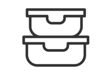 two organizational bins stacked on top of each other