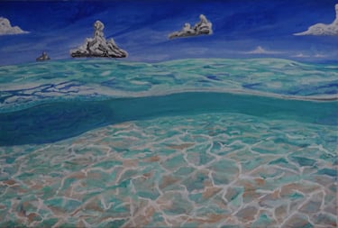Kevo 2023 Painting/Canvas/Acrylic/Seascape/"Aguas Antillanas"