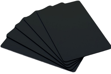 Black PVC NFC card for digital business card made in NFC ph