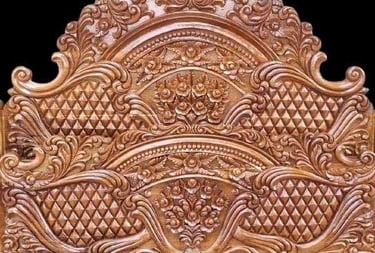 Solid Teak Bed with Soft Cushion for Living Room or Patio