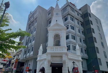 Front view of the clock tower Taiping