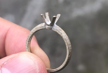 Fabricacion y Vaciado de Anillo de Compromiso Solitario