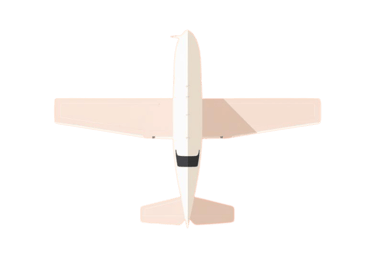 White plane illustration icon