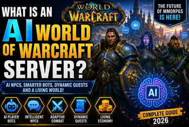 AI World of Warcraft server featuring intelligent NPCs, AI player bots, and dynamic MMORPG gameplay 