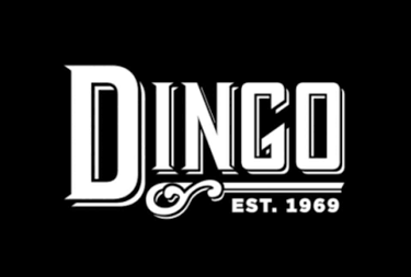 a black and white logo for dingo