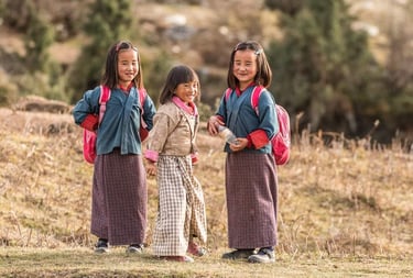 Bhutanese_School_Going_Children_at_Pjobjikha_Valley_Western_Bhutan