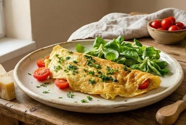 Come fare omelette salata per cena