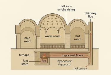 Heating system in traditional bathhouses