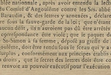 Décret du 5 décembre 1789 sur le secret des lettres