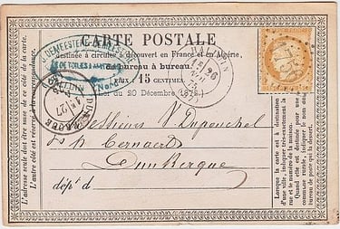 Losange Gros Chiffres 1556 et type 17.