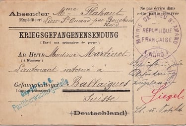 Kriegsgefangenensendung Geprüft F. a. 6. Postüberwachungsstelle