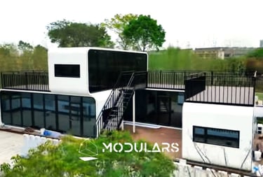Vivienda modular casa modular prefabricada dos pisos personalizable Modulo prefab Modulars España V1