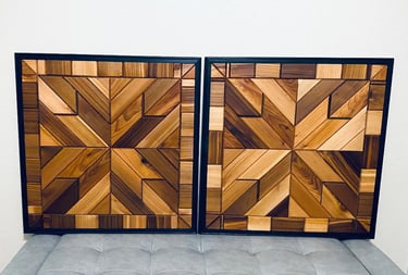  Click image to open expanded view Contemporary Geometric Wall Art, Wood Wall Art, Wooden Mosaic, Da