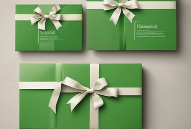 A person is holding a smartphone displaying a website with text promoting sustainable products and cleaner oceans. The background features a wooden table, a potted plant, and an open book.