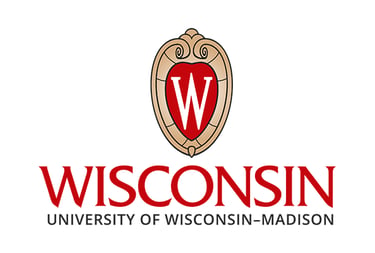 University of Wisconsin-Madison official logo featuring the red W crest and Numen Lumen seal.