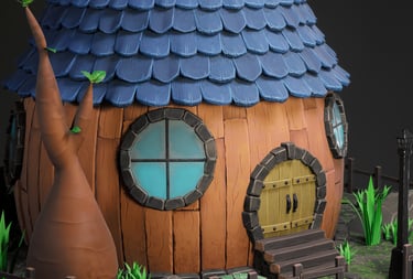 Stylized House Diorama created using Maya, ZBrush, Substance 3D Painter and Unreal Engine