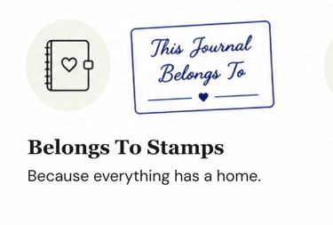 Ownership stamp for books, notebooks, school supplies, and personal items.