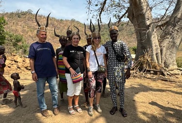 Tourists Visiting the Traditional Koutammakou Village in Togo