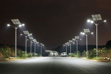 Street lighting installation and maintenance for improved illumination.