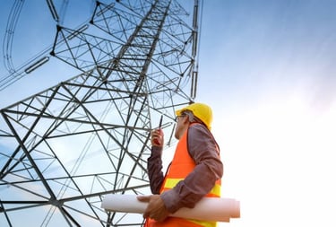 Expert overhead line erection services for efficient power distribution.