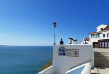 Vue panoramique depuis le Sitio de Nazaré, Portugal