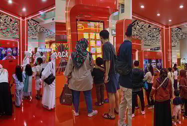 Crowd engagement and video recording moments at Pocky activation event