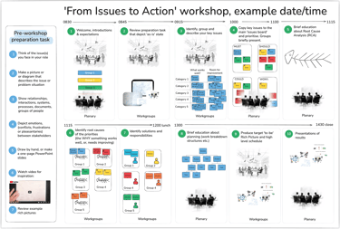 From issues to action workshop