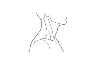 Illustration of the neck and shoulder area representing relief from muscle tension.