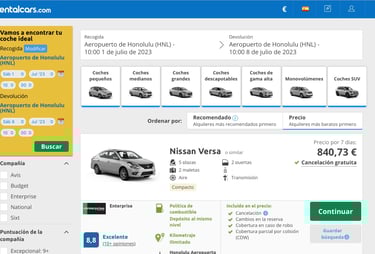 Alquilar un coche en Estados Unidos