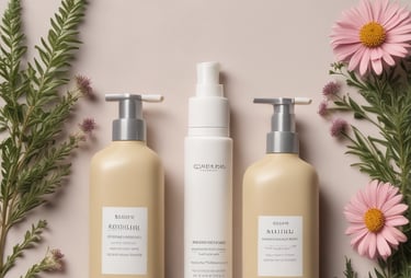 a bottle of lotion and a bottle of lotion on a pink background
