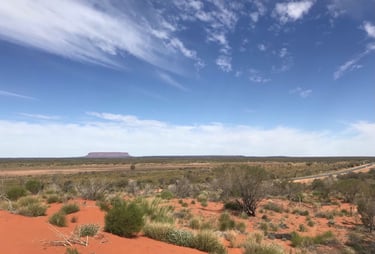 Formación rocosa en el desierto australiano