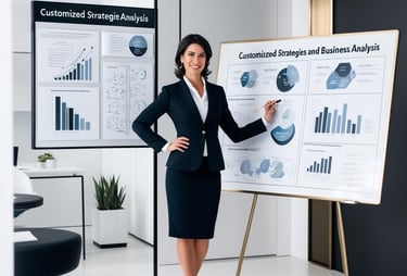 a woman making marketing strategies