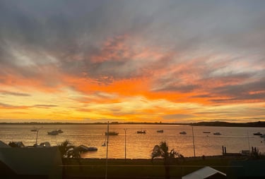 Amanecer en Tauranga, Nueva Zelanda 
