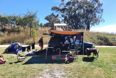 Acampar en Carcoar Dam, New South Wales 
