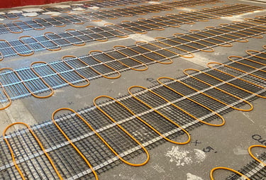 Electric heated floor for master bath remodeled in Winnetka IL.