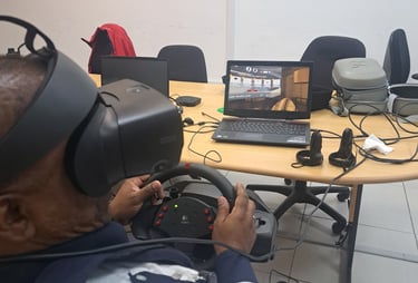 "Ação com VR para Maio Amarelo"
