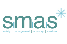 Official SMAS logo for Safety Management Advisory Services in teal text with a star icon.