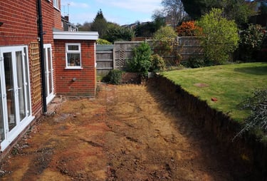 garden excavated in west brom