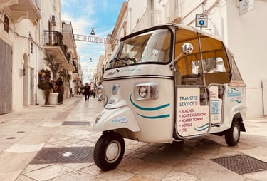 Ape Calessino tuktuk in polignano a mare
