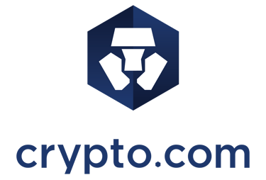 a blue and white logo with a white rectangler
