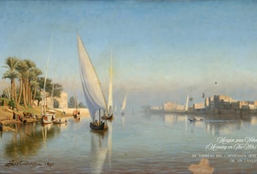 Nile River Painting by Andreas Riis Carstensen