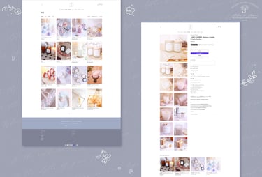 E-commerce candle website design