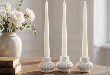 Rankų darbo gipso žvakidės – interjero dekoras namams